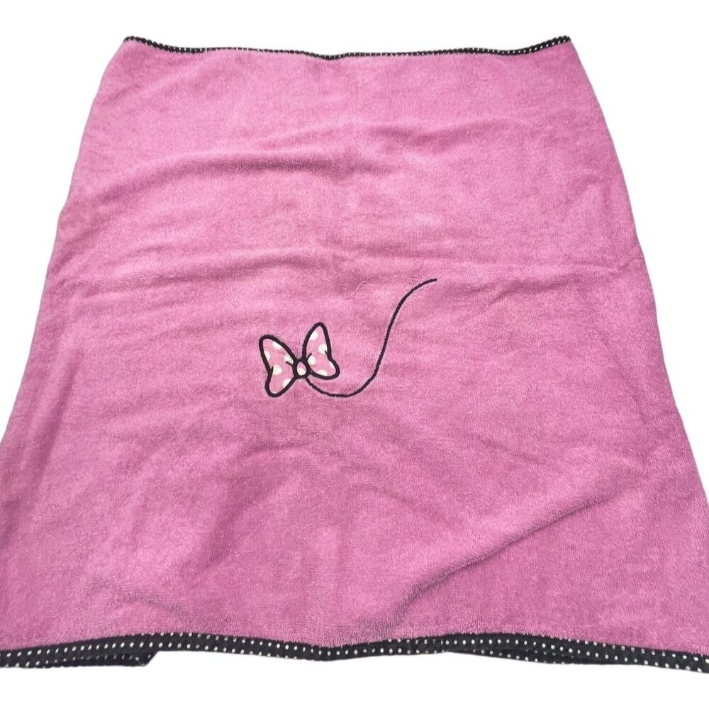 disney jumping beans kids baby bath towel pink bow cotton 2018 44x24" READ
